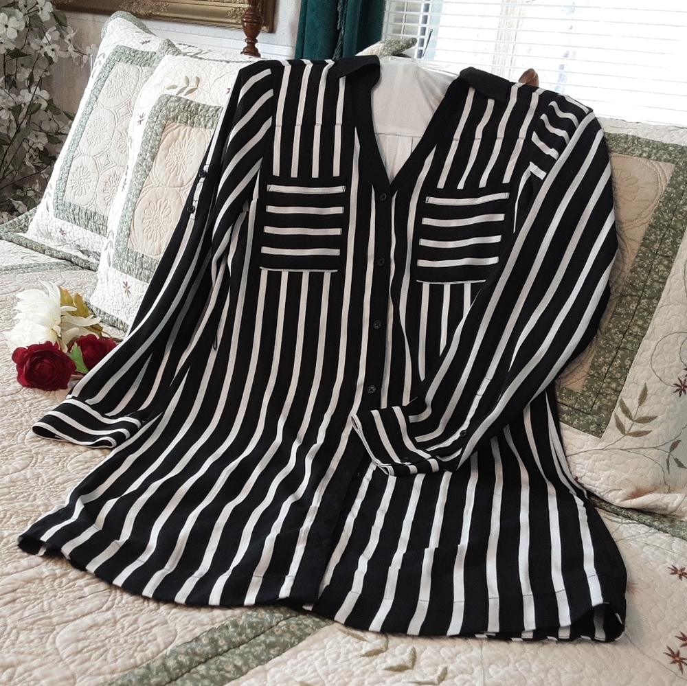 NEW, EXPRESS THE PORTOFIND SHIRT DRESS, SIZE XS - Picture 5 of 16